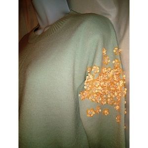 J. Crew beaded wool pullover sweater